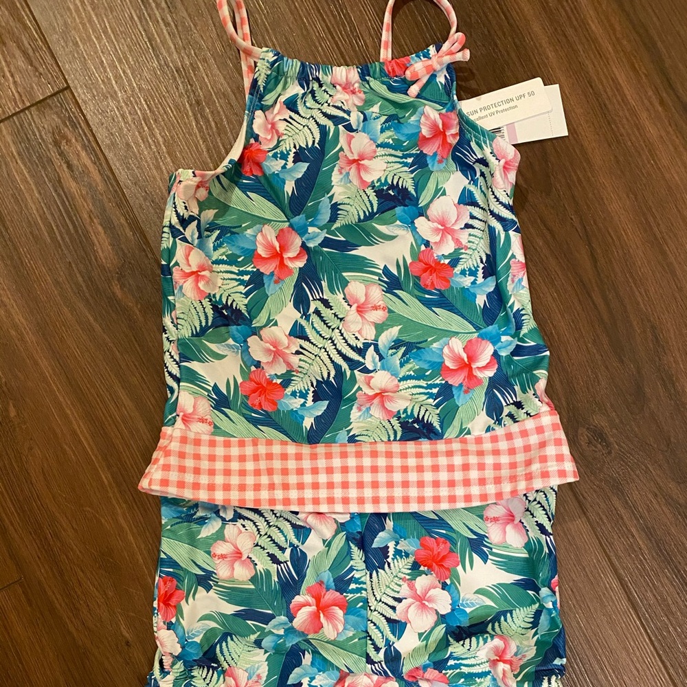 Adorable floral Tommy Bahama girls bathing suit